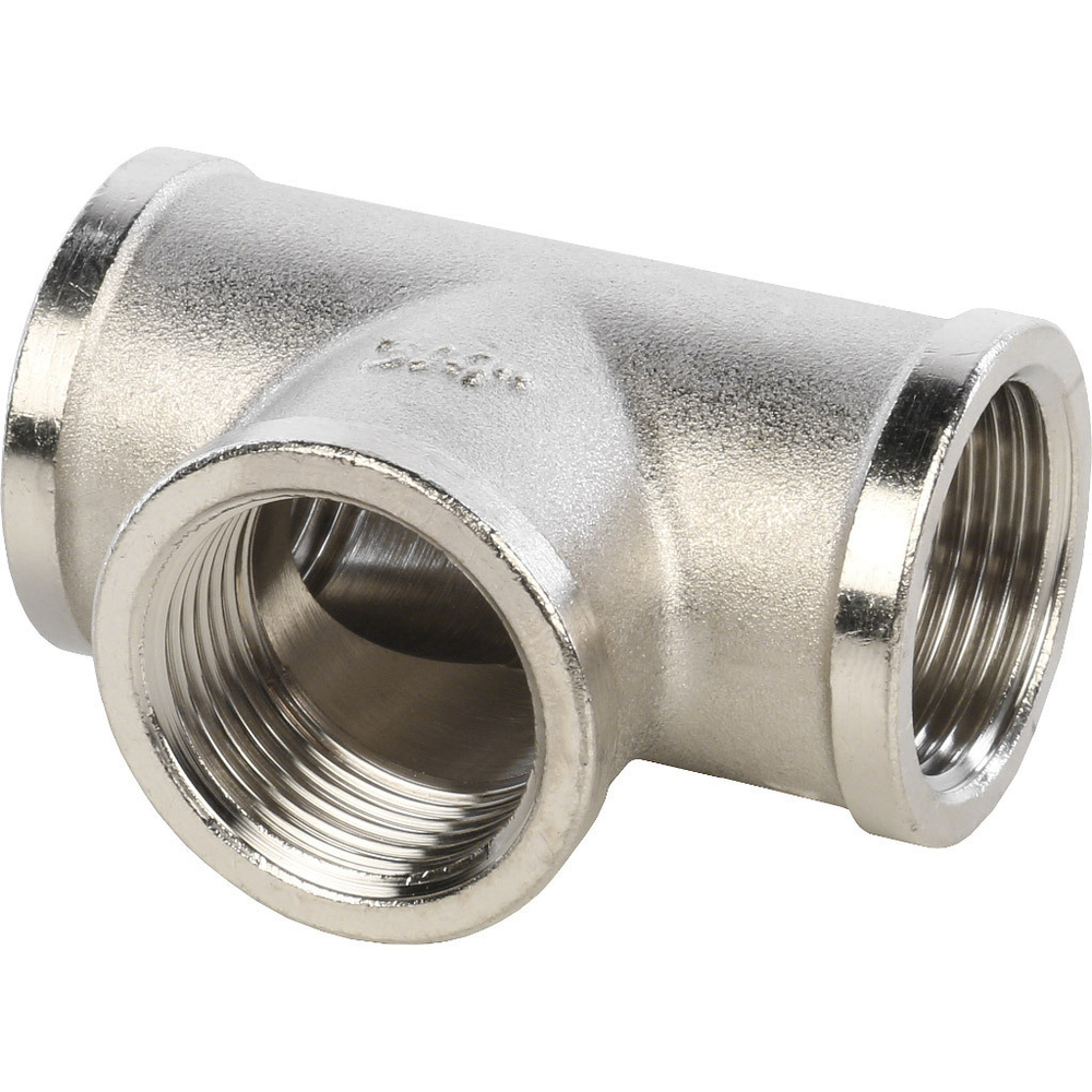 Тройник STOUT ВВ 3/4" никель