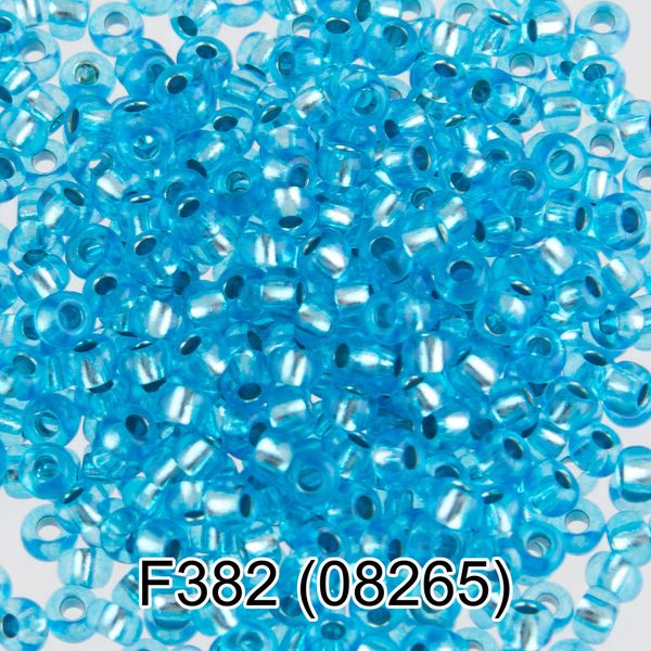 Бисер Gamma 10/0 (2.3 мм), 50 г, F382 голубой, 08265, круглый 6