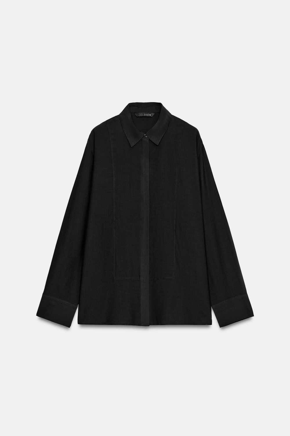 ОДНОТОННАЯ РУБАШКА С НАГРУДНОЙ ПЛАНКОЙ — ZW COLLECTION — ZARA