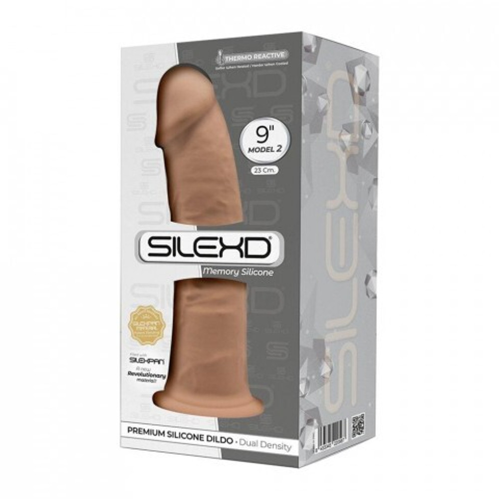 Реалистичный фаллоимитатор SilexD Model 2 (22,8×5,4 см) с двойной плотностью бежевый