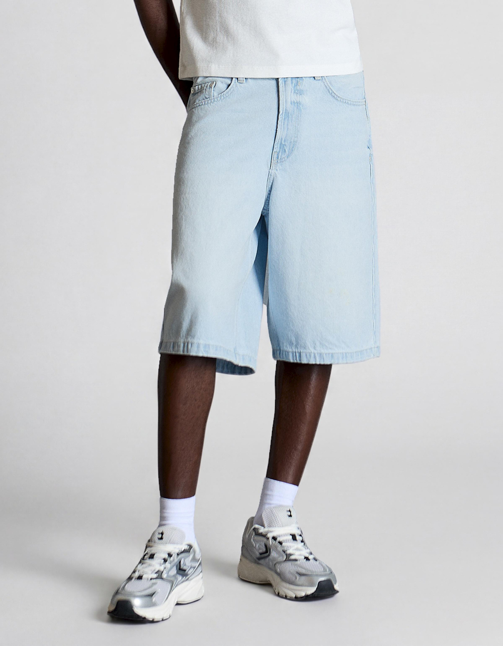 Мужские джинсовые бермуды baggy fit, арт. 1022/180 - BERSHKA