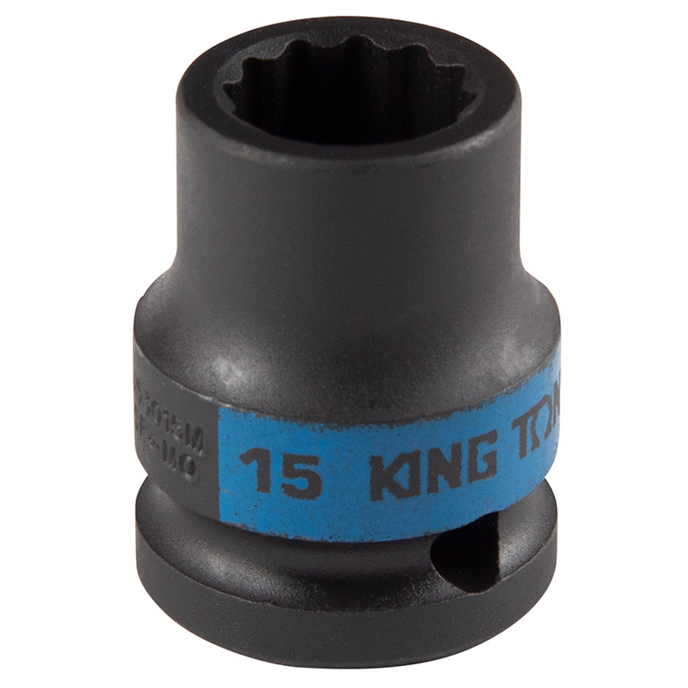 KING TONY (453015M) Головка торцевая ударная двенадцатигранная 1/2", 15 мм