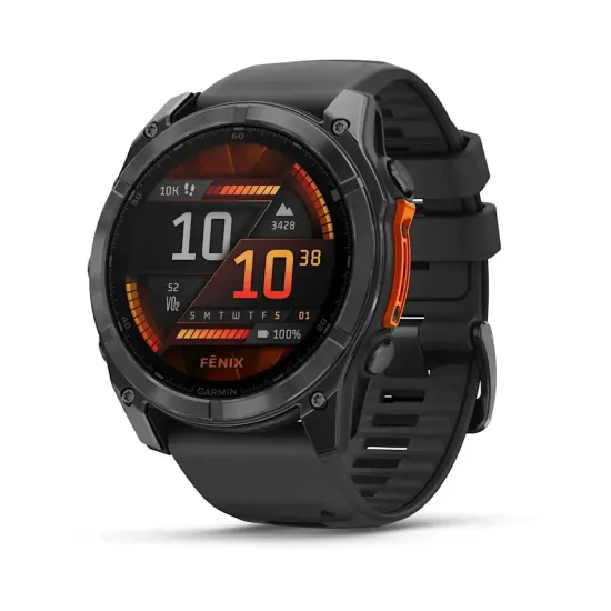 Мультиспортивные GPS часы Garmin Fenix 8X (51 mm) AMOLED Slate Gray with Black Silicone Band 010-02905-00