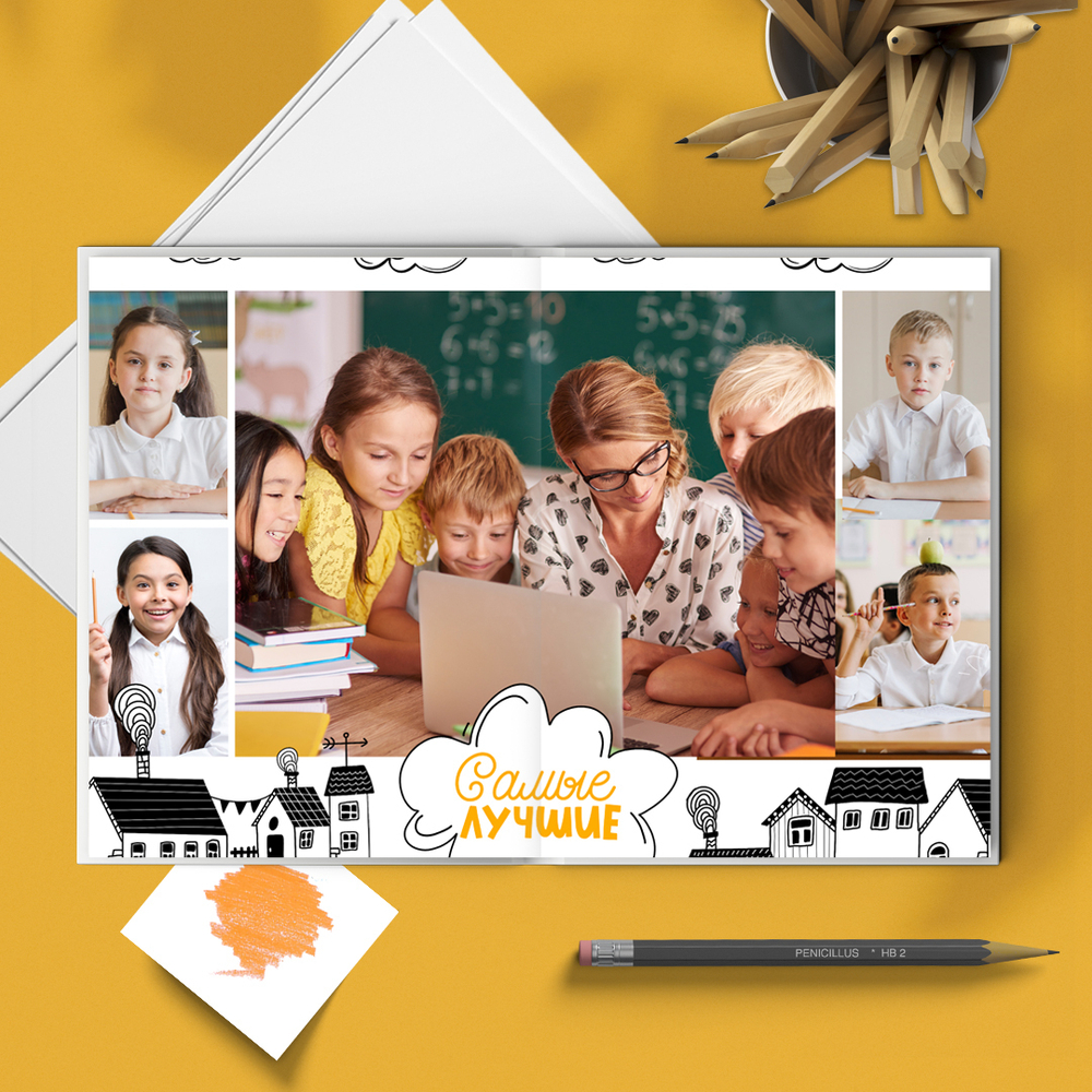 PSD-Шаблон фотокниги "Doodle"