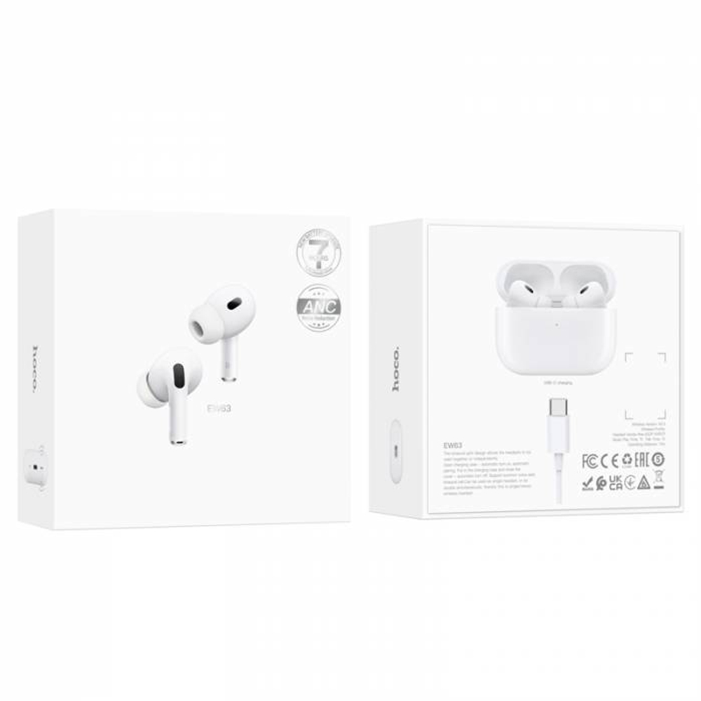 Беспроводные наушники ANC+ENC Hoco EW63 (white)