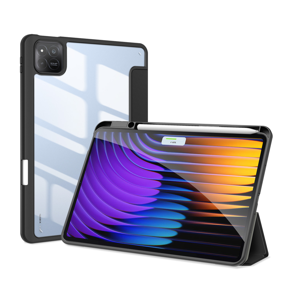 Чехол книжка черного цвета для Xiaomi Pad 8, 8 Pro и Pad 7, 7 Pro, серия Toby Series Case от Dux Ducis