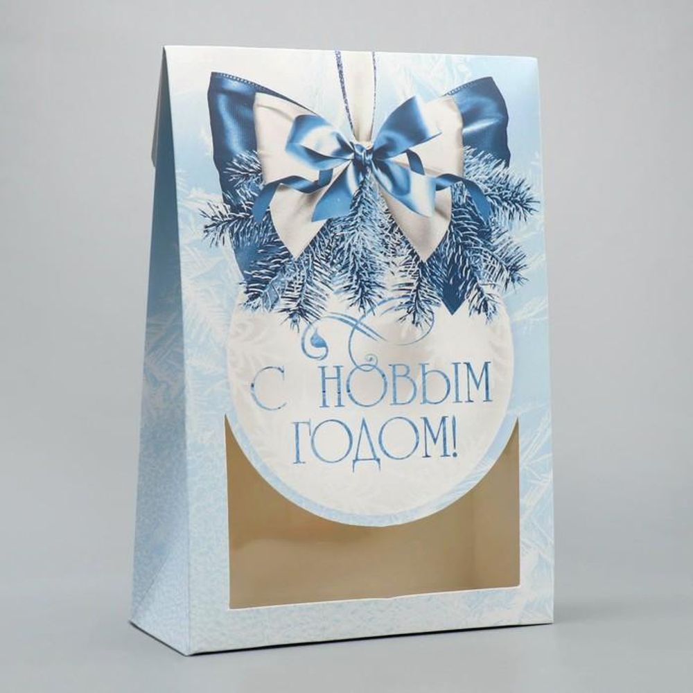 Коробка складная "Снежный шар" 15×7×22см (Дарите Счастье)