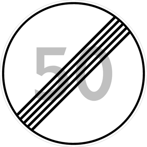 Знак Конец ограничения максимальной скорости 3.25