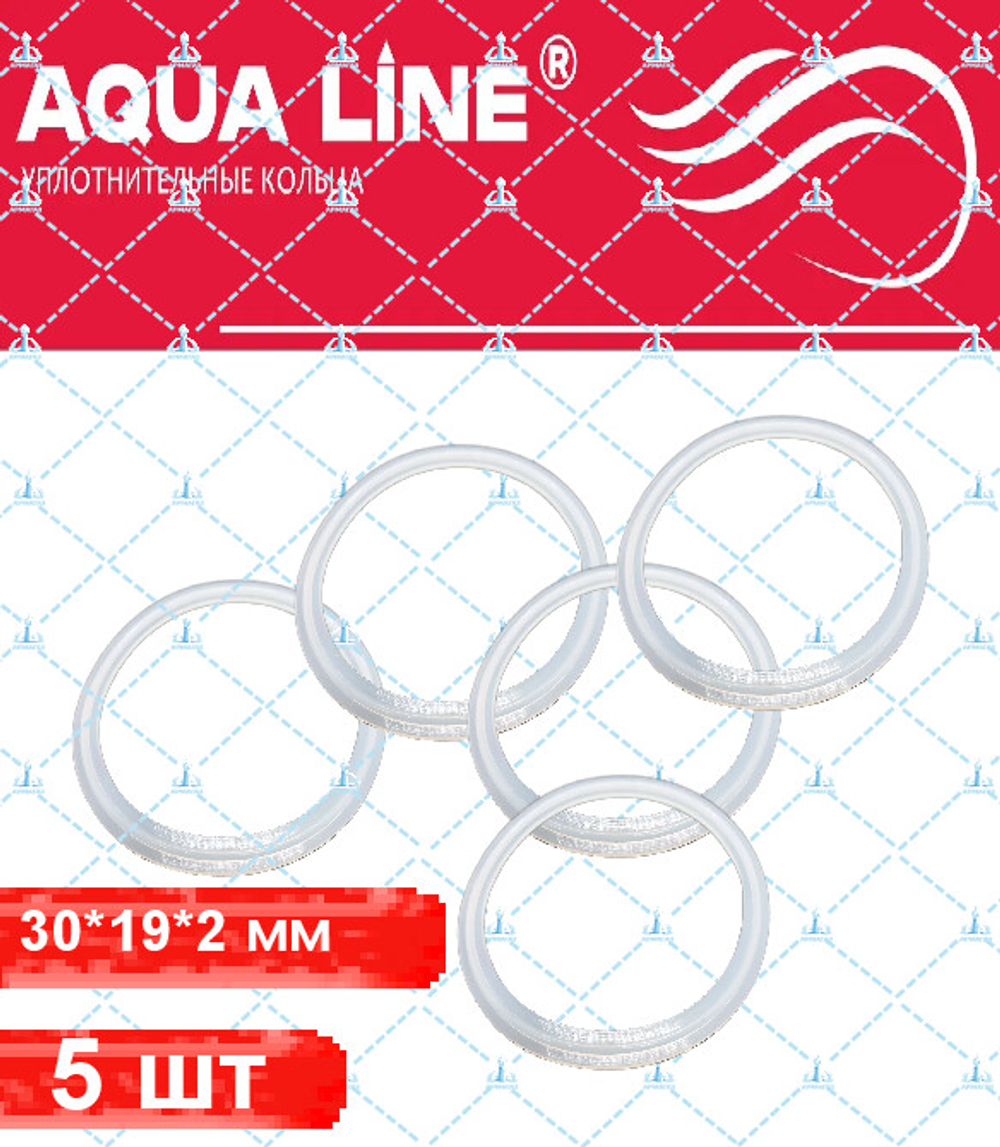 Прокладки "Aqua Line" силикон, 1" (30*19*2мм) 5шт