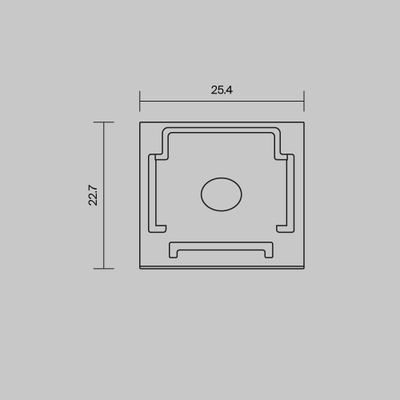 Комплект заглушек (для профиля 25x22) 2 шт., ALM-2522-B-EC 642066. TM Maytoni
