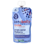 Cerebelly, смузи, органическое пюре без молочных продуктов, для детей от 6 месяцев, фиолетовая морковь, голубика, 6 паучей по 113 г (4 унции)