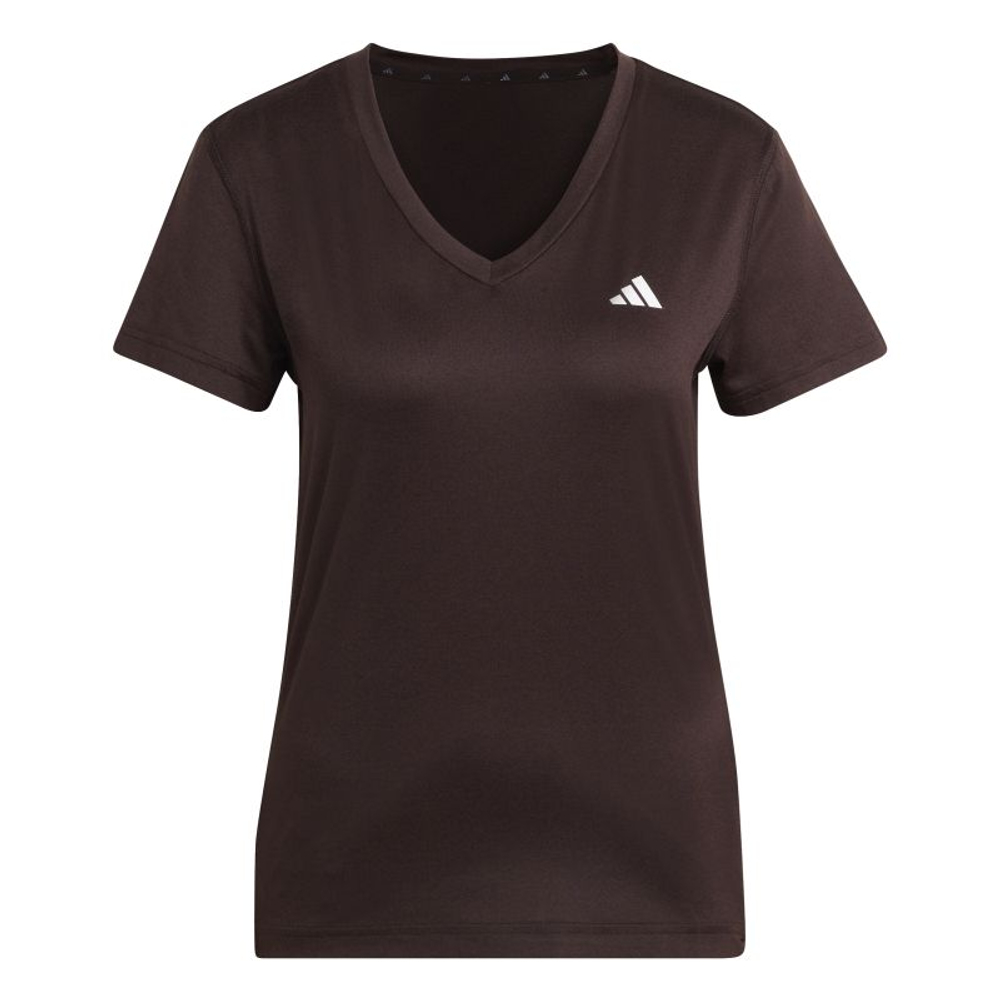 Женская теннисная футболка Adidas V-Neck - aurora cofee/brown
