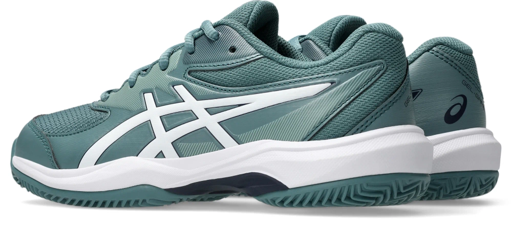 Детские теннисные кроссовки Asics Gel-Game GS Clay/OC - foggy teal/white