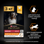 Сухой корм PRO PLAN EVERYDAY NUTRITION для взрослых собак средних пород курица 3 кг