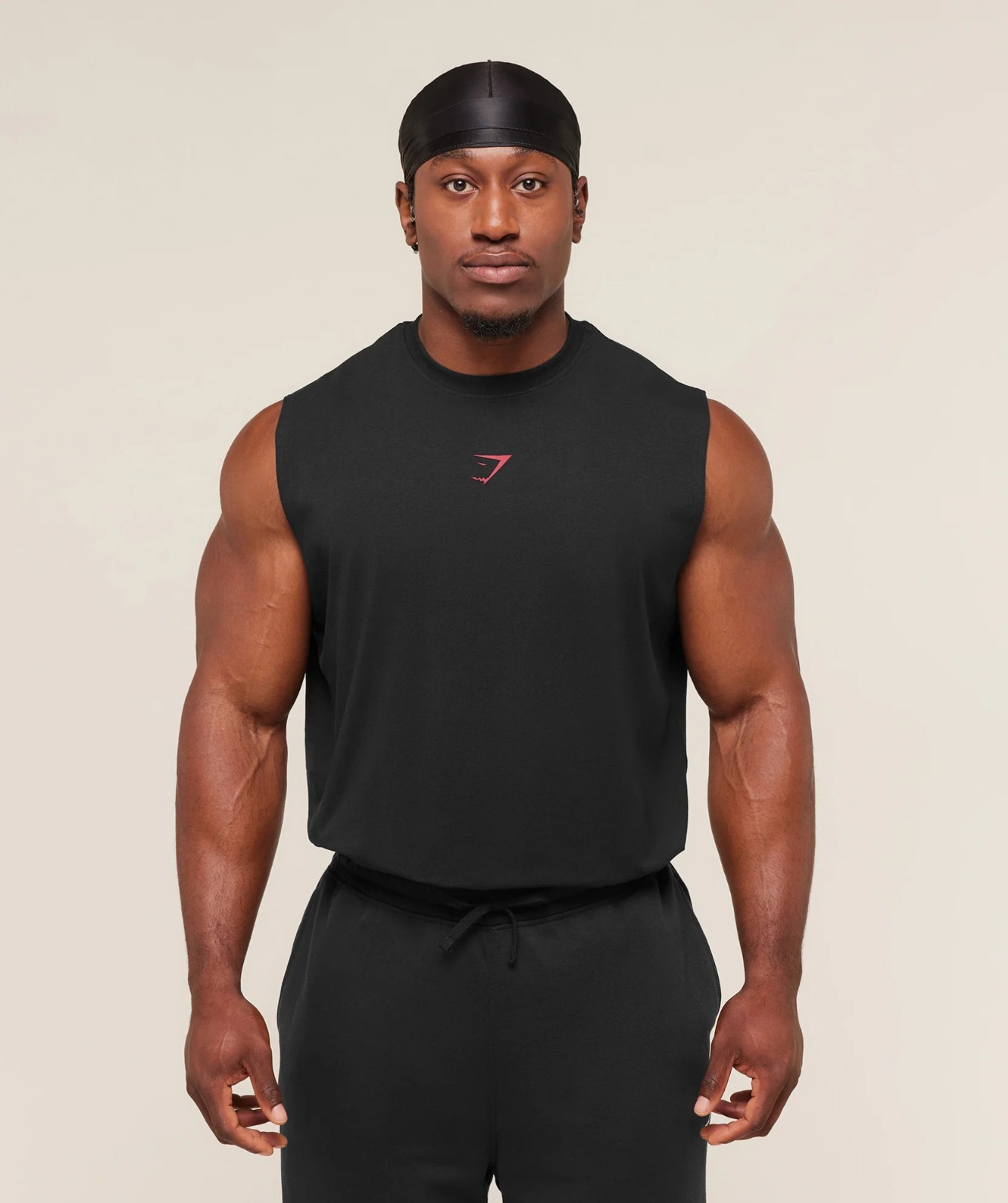 Майка GYMSHARK Power Cut Off Tank Black