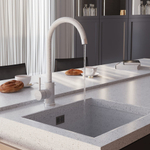 Смеситель для кухни 35к MIXLINE МЛ-ГС15 (ML-GS15) (310) серый высок. излив