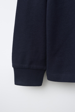 ZARA ОДНОТОННОЕ ПОЛО, ЦВЕТ НОЧНОГО НЕБА