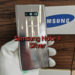 Крышка для Samsung Note 9 (заднее стекло) "Премиум качество" цвет: Серебристый