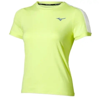 Женская теннисная футболка Mizuno Tennis Short-Sleeve - lime pulp
