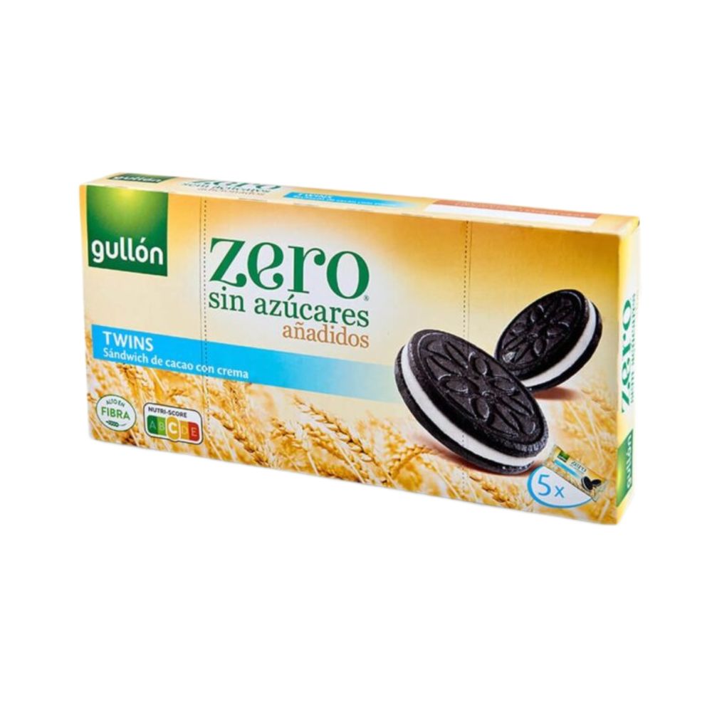 Печенье-сендвич с какао и кремовой начинкой без сахара Zero Twins Cocoa Sandwich 210 гр