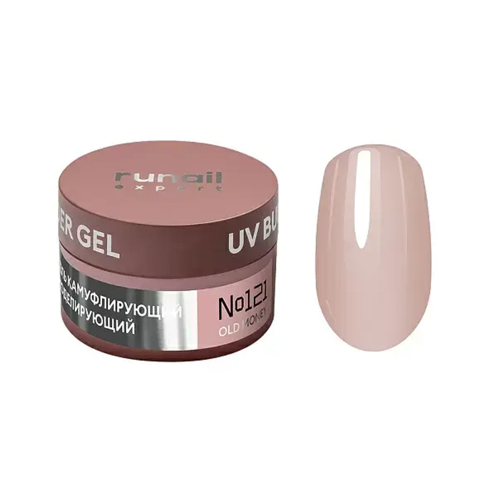Runail Expert Гель моделирующий UV BUILDER GEL №121 слабопигментированный розовый, 50г банка