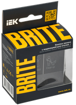 BRITE Кнопка звонка с индикацией для отелей 10А ВС10-1-9-БрГ графит IEK