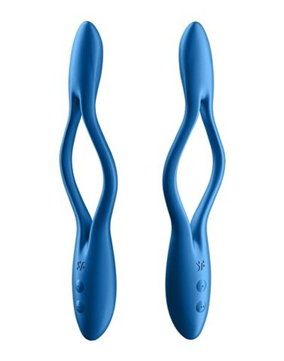 Синий многофункциональный вибратор для пар Satisfyer Elastic Game (Цвет: синий)