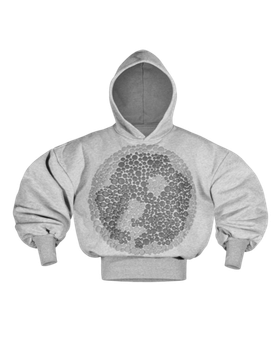 EYECHE puff hoodie grey