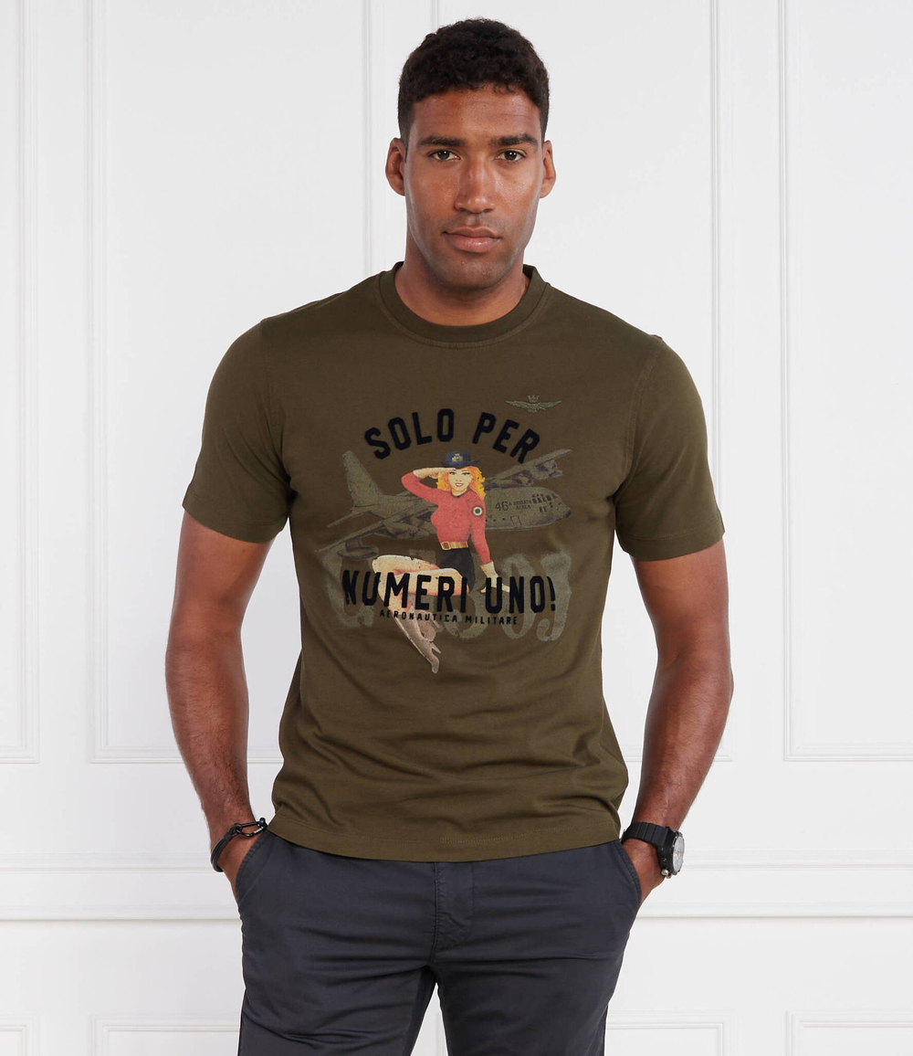 Футболка Aeronautica Militare - оливковый(TS2131J584)