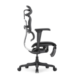 Кресло FALTO Ergohuman Ultra с подножкой ( чёрный каркас /сетка чёрный T-168-B1 Black )