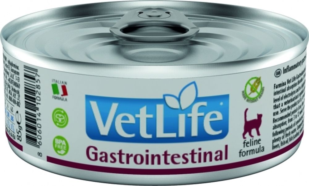 Консервированный корм Farmina GASTROINTESTINAL для кошек лечение заболеваний ЖКТ 85 г Консервированный корм Farmina GASTROINTESTINAL для кошек лечение заболеваний ЖКТ 85 г