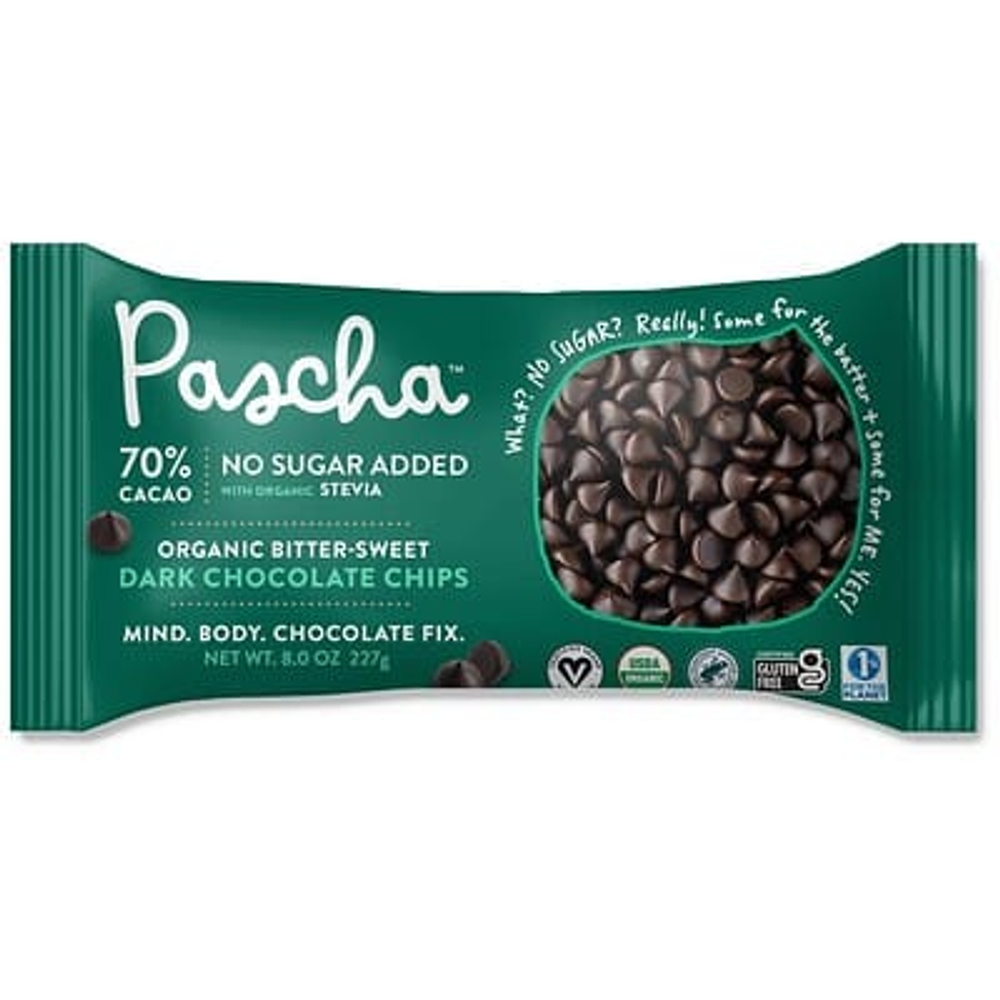 Pascha, органические горькие и сладкие кусочки темного шоколада, 70% какао, 227 г (8 унций)
