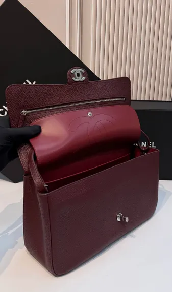 Сумка Chanel Maxi Flap bag Бордовый