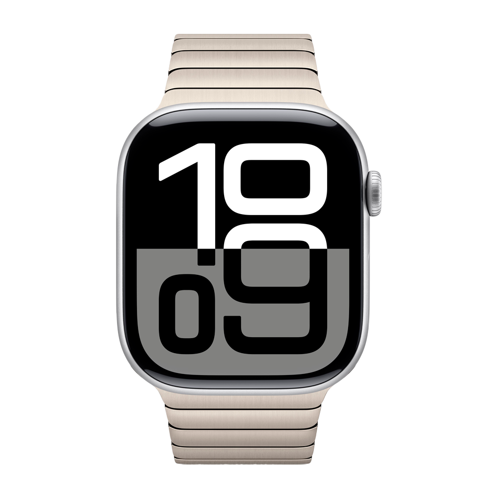 Умные часы Apple Watch Series 10 GPS, 46mm, Silver Aluminium Case with Link Bracelet, Natural