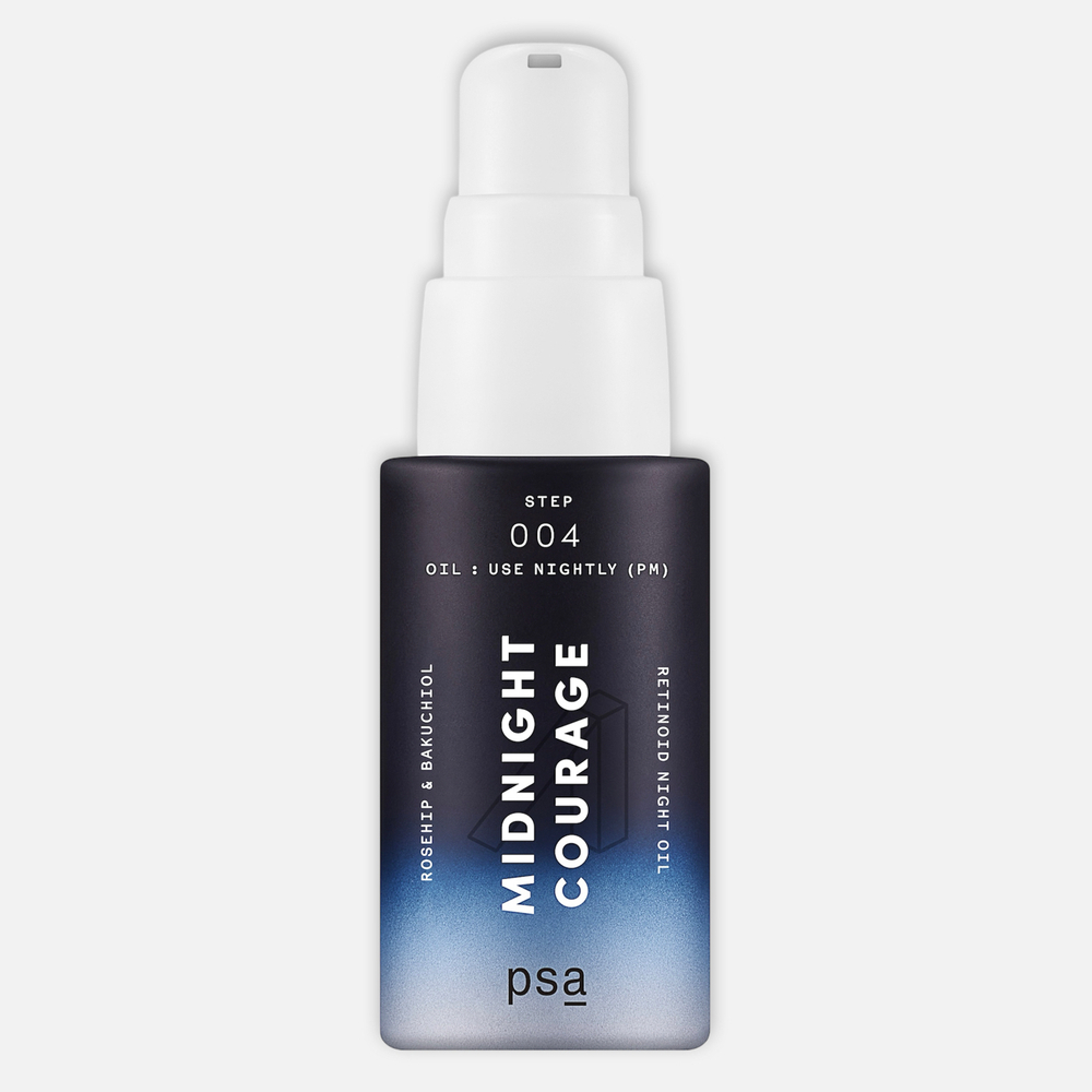 ПИЭСЭЙ Ретиноловое ночное масло с шиповником и бакучиолом / PSA MIDNIGHT COURAGE Rosehip & Bakuchiol Night Oil, 15 мл