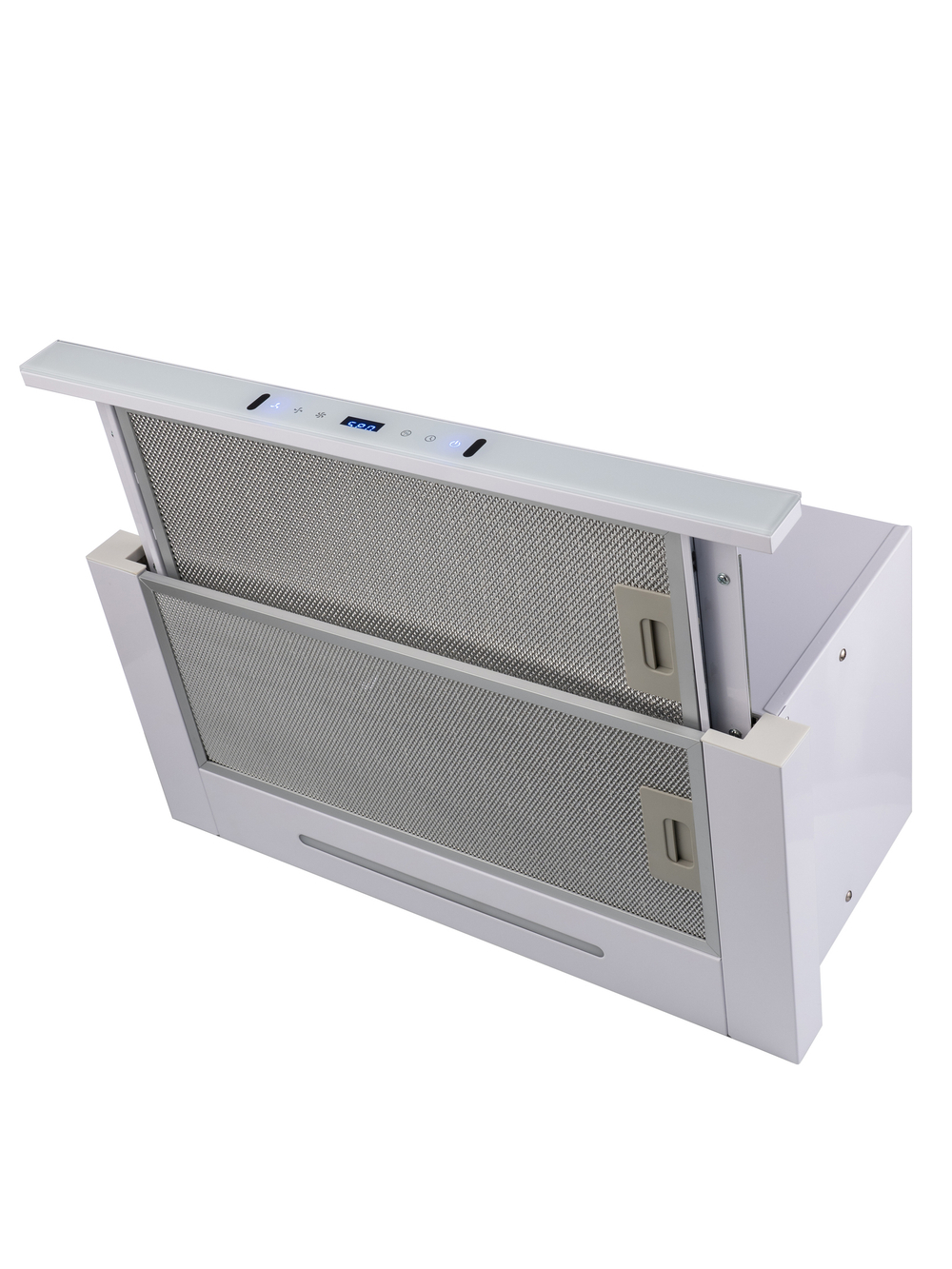 Кухонная вытяжка MACBI B-MTA-G60GW WHITE 1200м3/ч Белая, Жесты+Wi-Fi, авто выдвижная