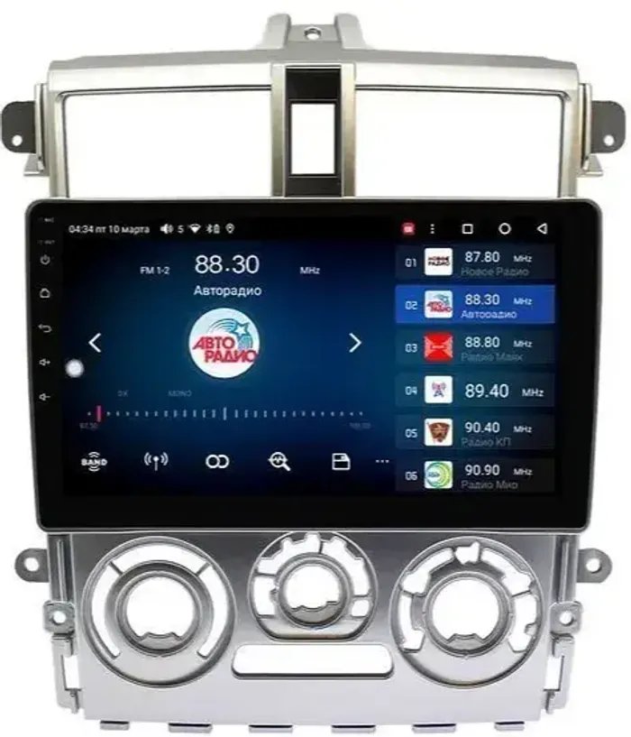 Магнитола для Mitsubishi Colt 6 2002-2012, Colt Plus (правый руль, рамка серебро) - Vaycar VA47-5099 на Android 13, Быстрая, 4G SIM-слот