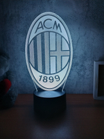 3D Светильник "AC Milan" (ФК Милан)