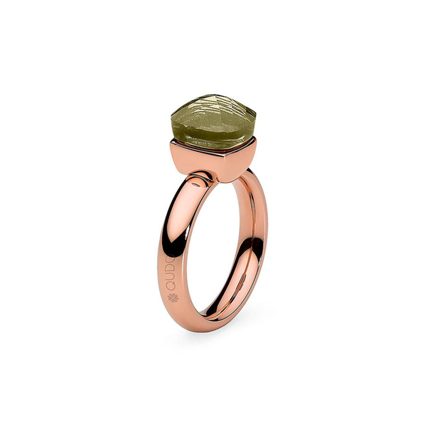 Кольцо Qudo Firenze olivine 17.2 мм 610783/17.2 G/RG размер 17,2