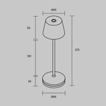 Аккумуляторный светильник Maytoni Nook MOD494RL-L1BK
