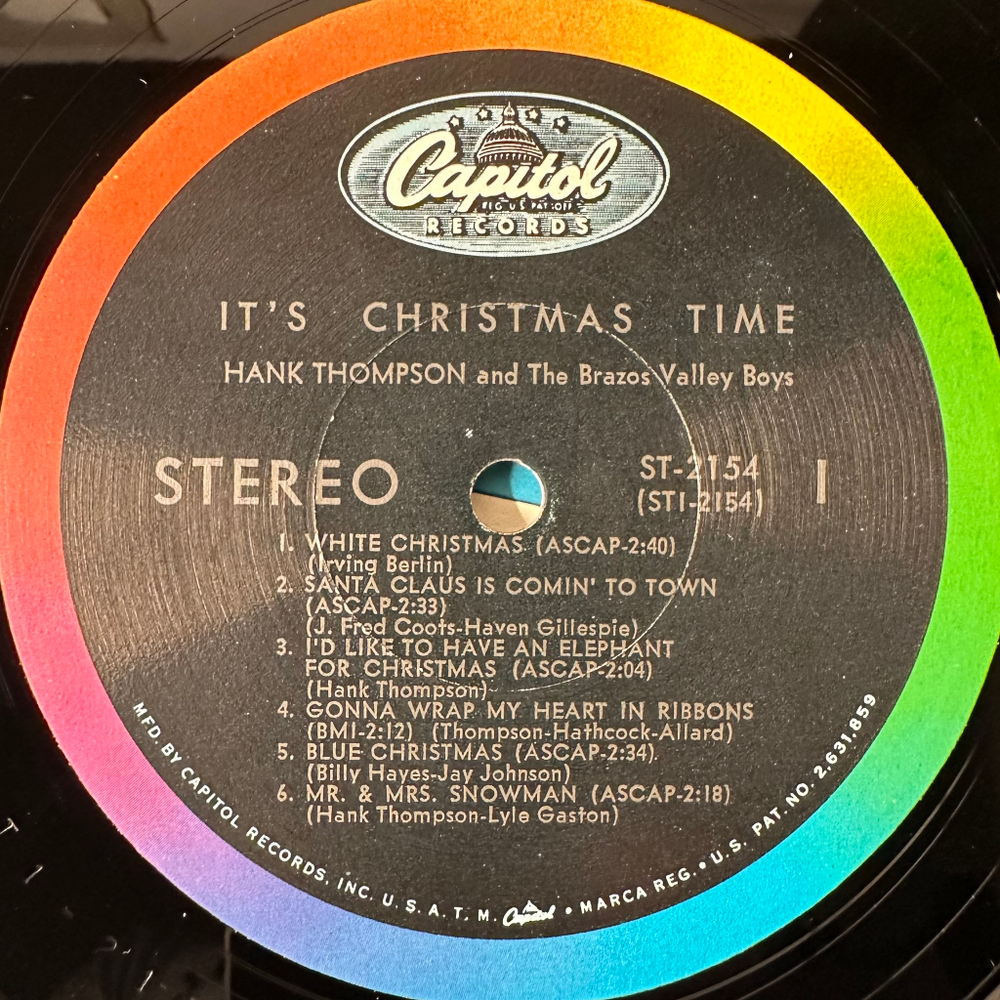 Hank Thompson and His Brazos Valley Boys ‎– It's Christmas Time (США 1964г.)