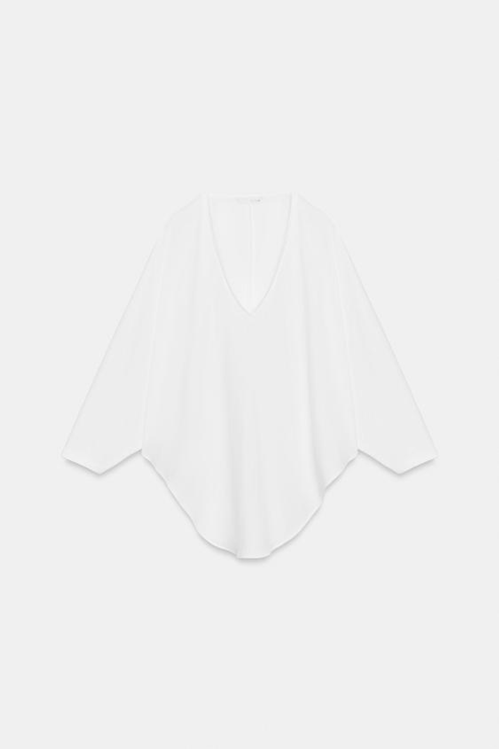 ZARA ФУТБОЛКА-НАКИДКА ИЗ ХЛОПКА SUPIMA®, БЕЛЫЙ