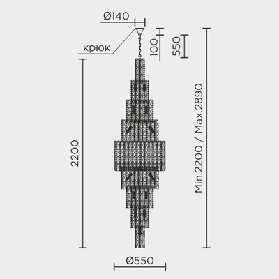 Подвесная люстра MODELUX ML.900.35 GD