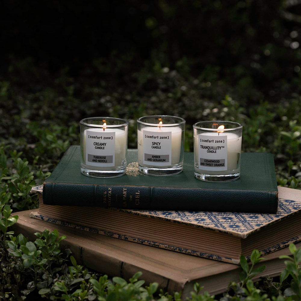 COMFORT ZONE TRANQUILLITY CANDLE SET Трио аромасвечей (Creamy Candle, Spicy Candle, Tranquillity Candle )