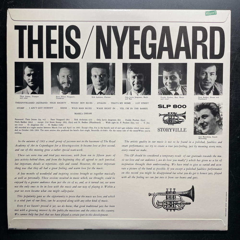 Theis/Nyegaard Jazzband ‎– Traditional Jazz (Дания 1972г.)