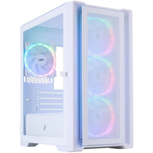 Корпус Mini-Tower 1STPLAYER TRILOBITE T4 MESH ARGB, Micro-ATX, белый (T4-WH-4FS7-W)