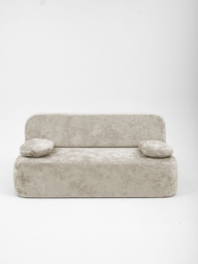 Бескаркасный диван Wispa, велюр мрамор, 190х100