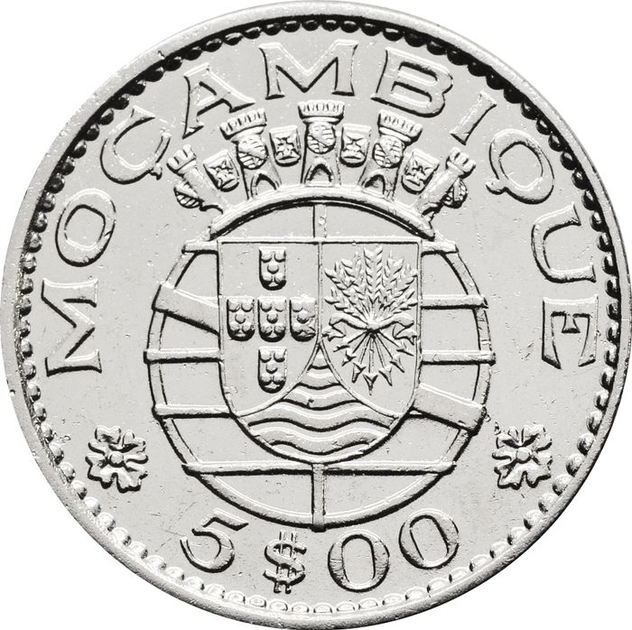 5 эскудо 1973 Мозамбик