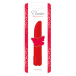 Красный мини-вибратор CLASSIC VIBE RED SMALL - 14 см. (Цвет: красный)