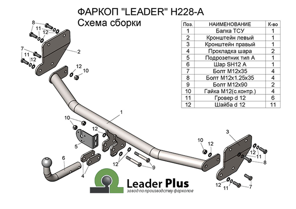 ТСУ для HYUNDAI SOLARIS 2 (седан) (2017- ) / KIA RIO 4 (только без среднего ПТФ) (2017-) H228-A